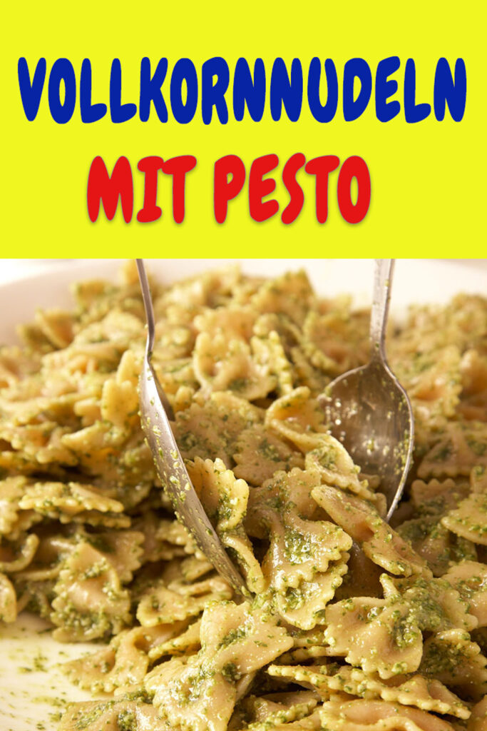 Low Carb Abendessen: Vollkornnudeln mit Frischem Pesto